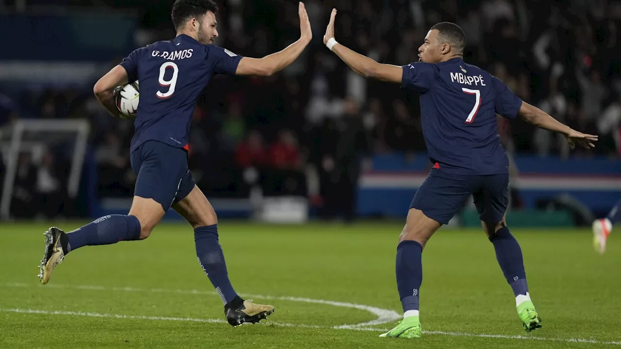 Mbappé sets up late equalizer as French leader PSG and rock-bottom Clermont finish 1-1