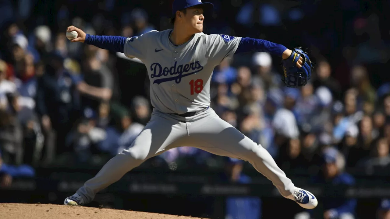 Yoshinobu Yamamoto gets first major league victory in Dodgers' 4-1 win over Cubs