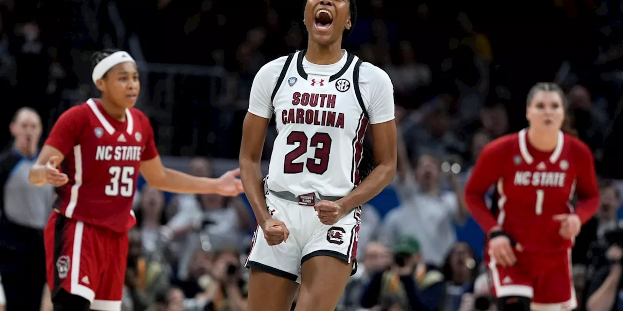 South Carolina women stay perfect, surge past N.C. State 78-59 to reach NCAA title game