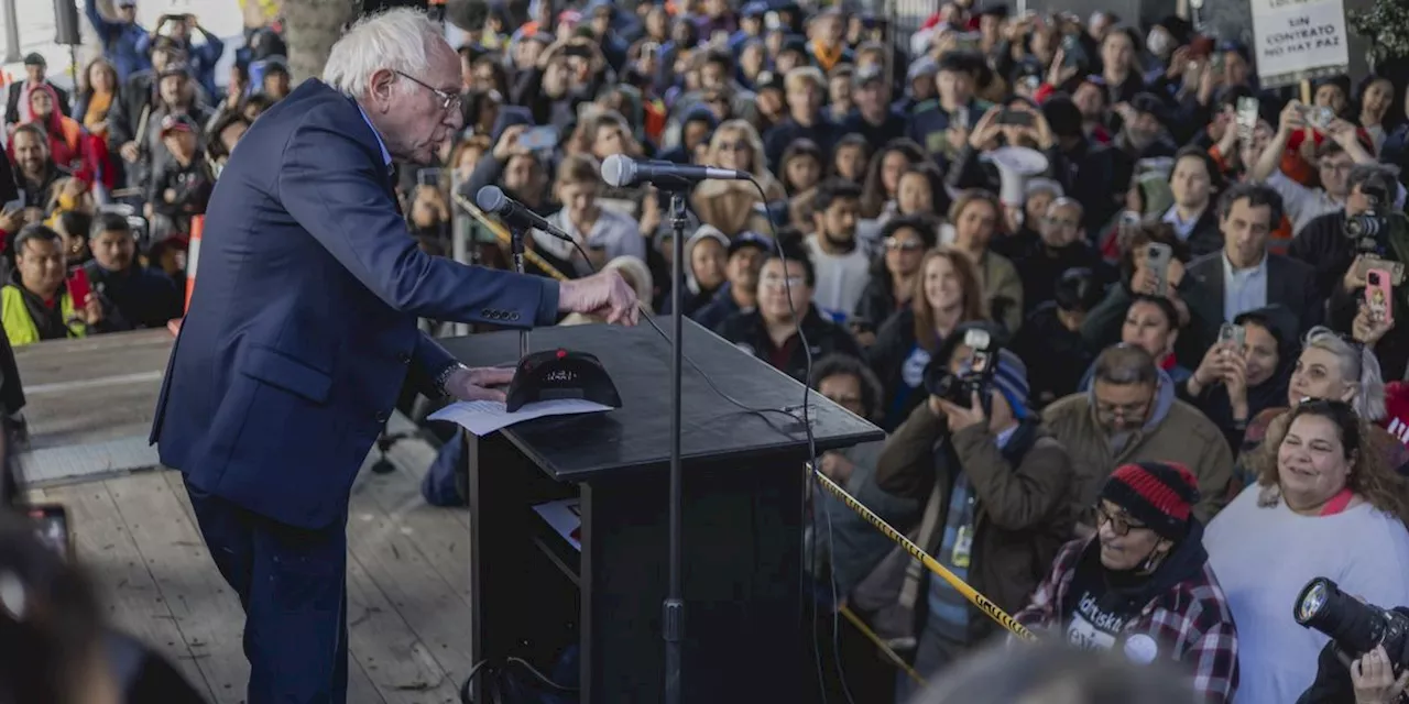 Bernie Sanders Joins Hotel Workers in Los Angeles Picketing for Better Pay and Benefits