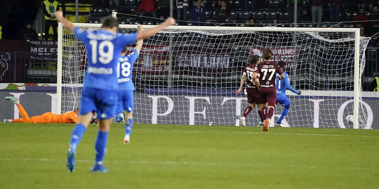 Niang fa esultare l'Empoli e Nicola: 3-2 all'ultimo respiro contro il Torino