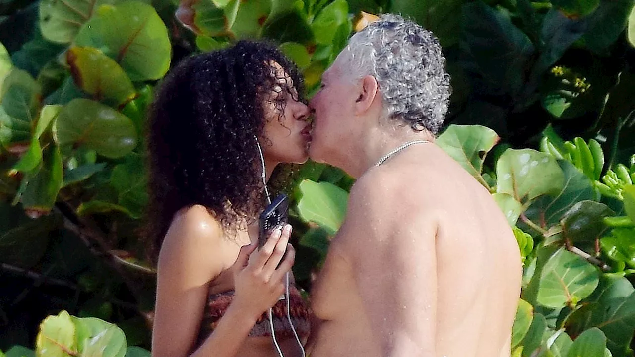 Aoki Lee Simmons, 21, and Vittorio Assaf, 65, CONFIRM romance with a steamy kiss during PDA-filled...