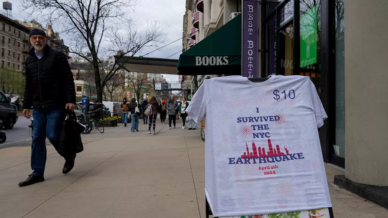 New Jersey is hit by strong aftershock hours after 4.8 earthquake...with souvenir t-shirts already...