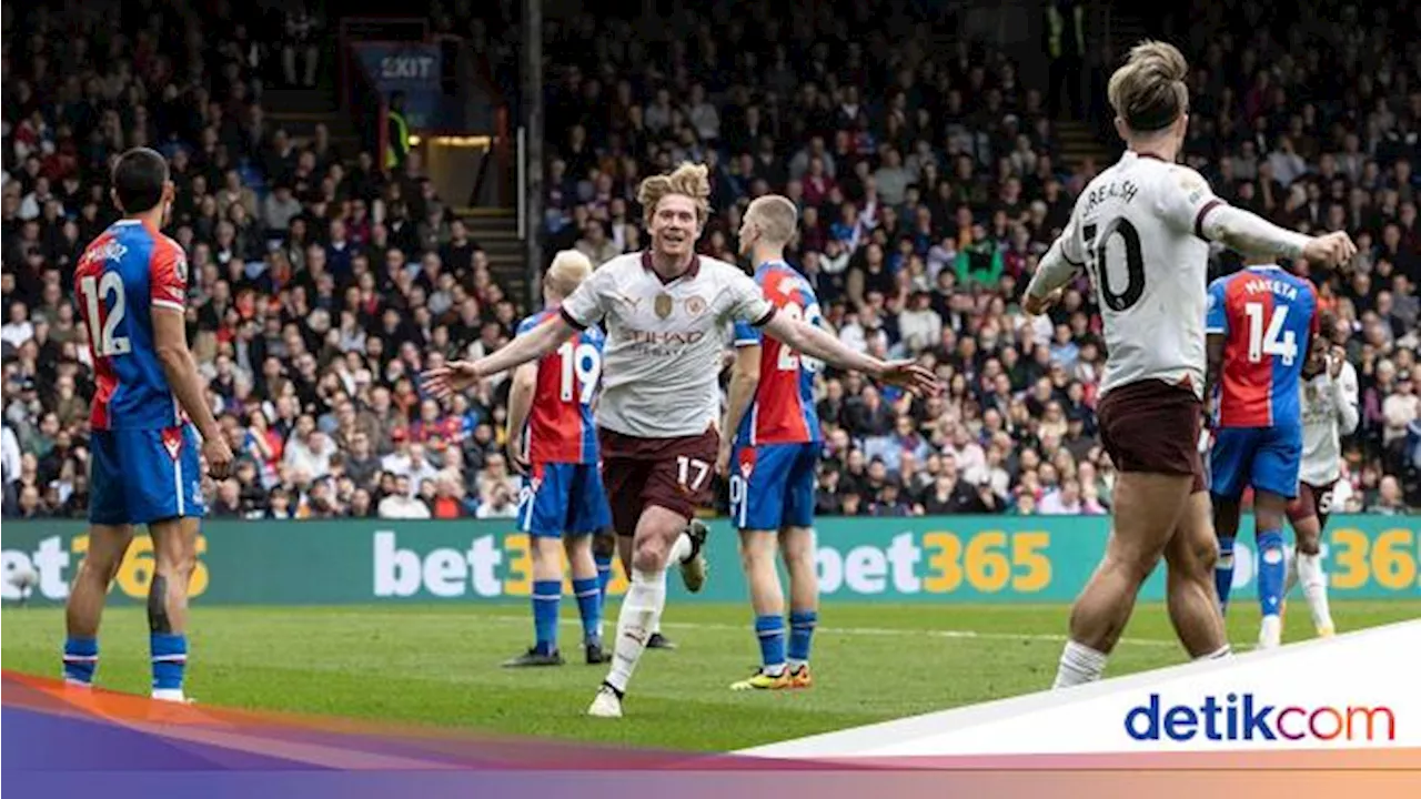 Crystal Palace Vs Man City: De Bruyne 2 Gol, The Citizens Menang 4-2