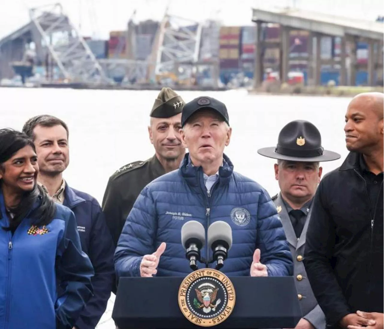 “Vamos a mover cielo y tierra para reconstruirlo”: Biden sobre puente de Baltimore