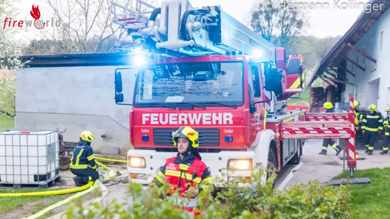 Feuerwehrübung in Alkoven: Autobrand führt zu Personenrettung