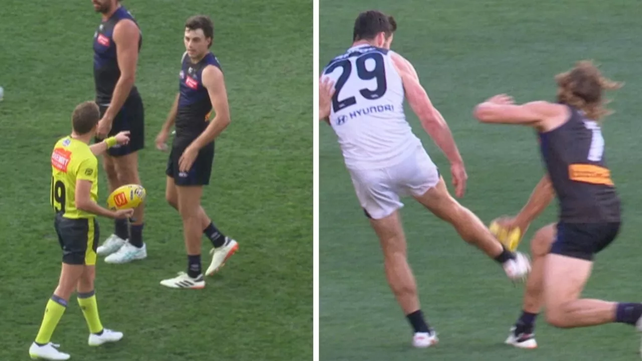 ‘Game over’: Ump dissent drama as two controversial calls seal chaotic AFL thriller