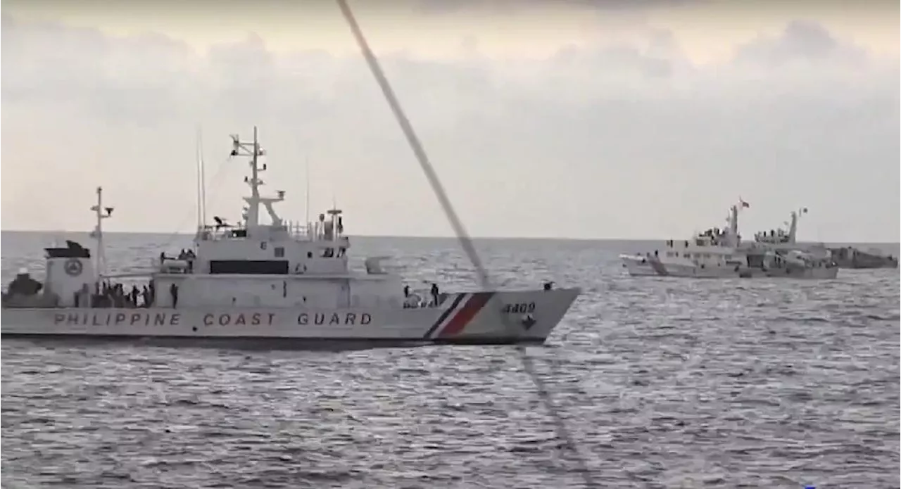 China Coast Guard Vessels Tail and Surround Philippine Ships in Recto Bank