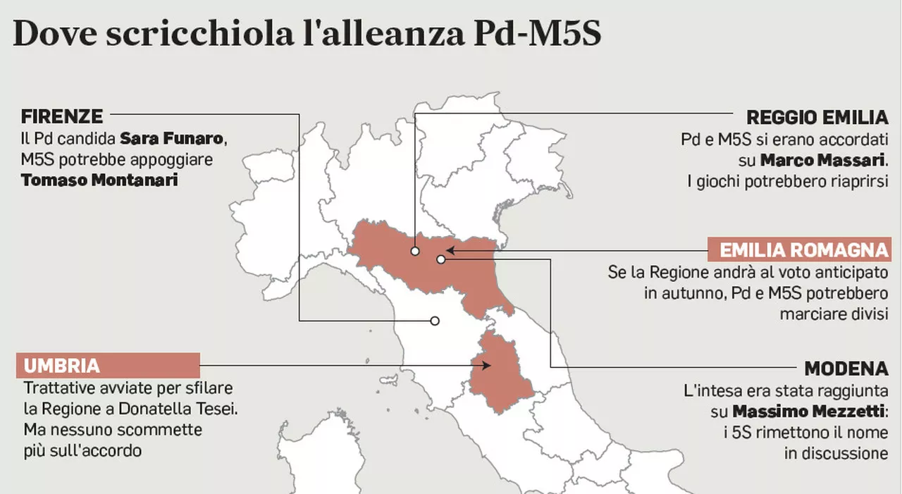 Pd e M5S ai ferri corti, dopo Bari saltano le altre alleanze: da Firenze all'Emilia-Romagna, cosa succede ora?