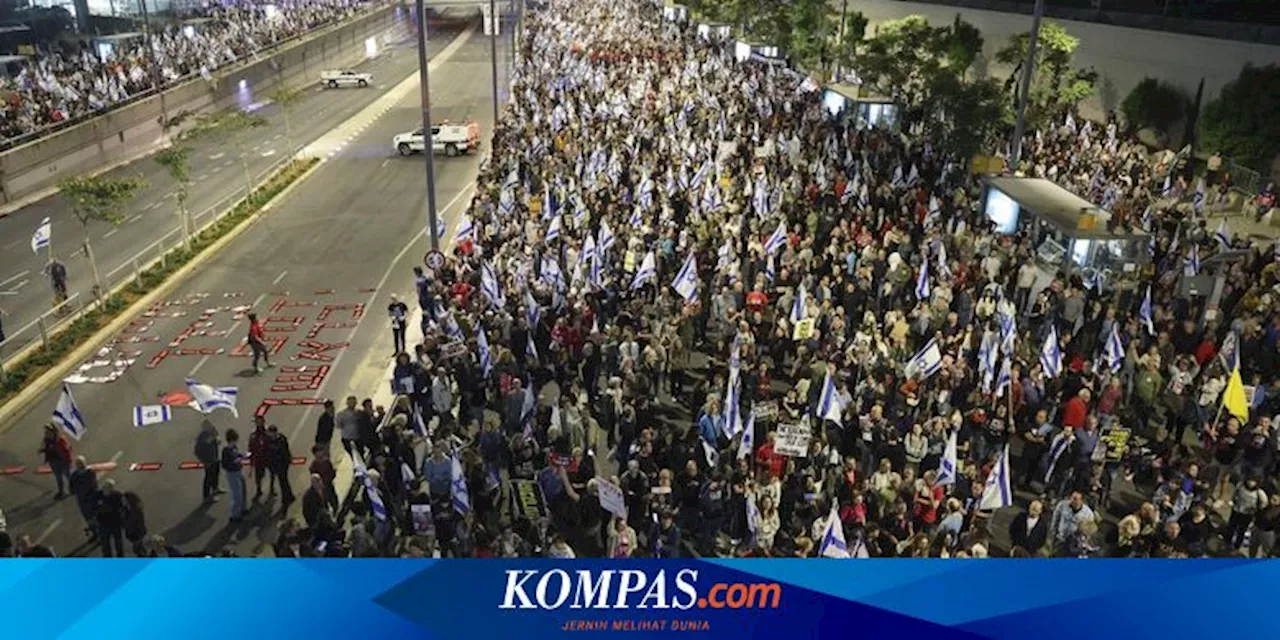 100.000 Warga Israel Padati Tel Aviv Tuntut PM Netanyahu Mundur