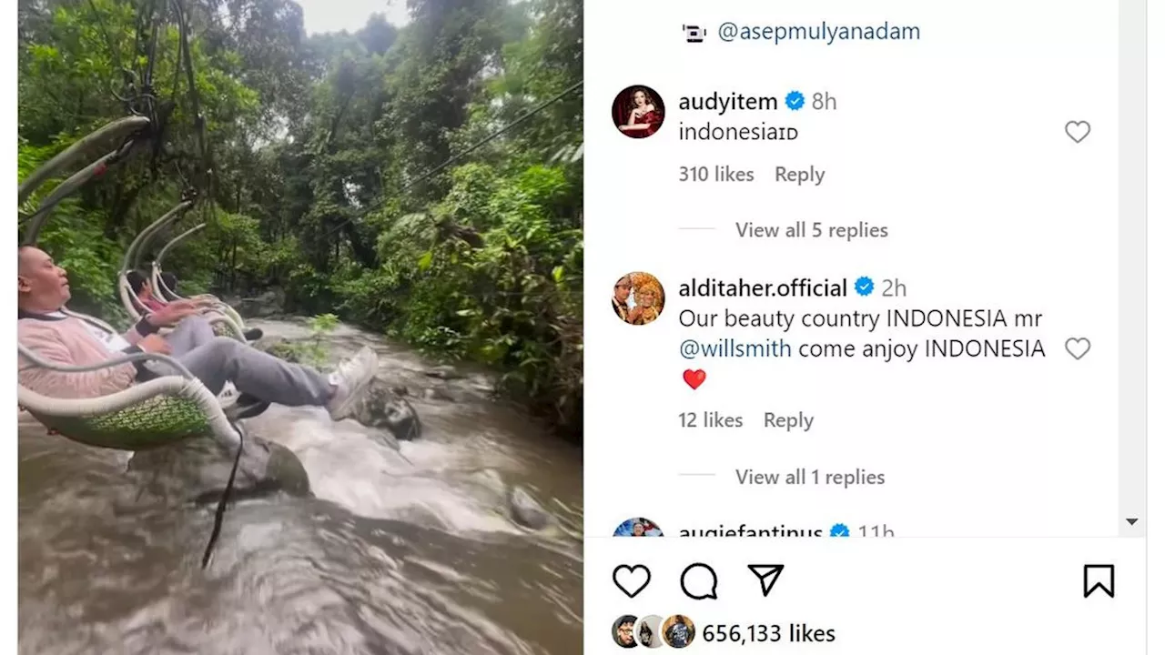 Aktor Amerika Will Smith Membagikan Video Wahana Keranjang Sultan di Indonesia