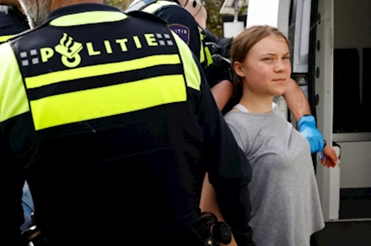 Climate activist Greta Thunberg detained twice at demonstration in The Hague