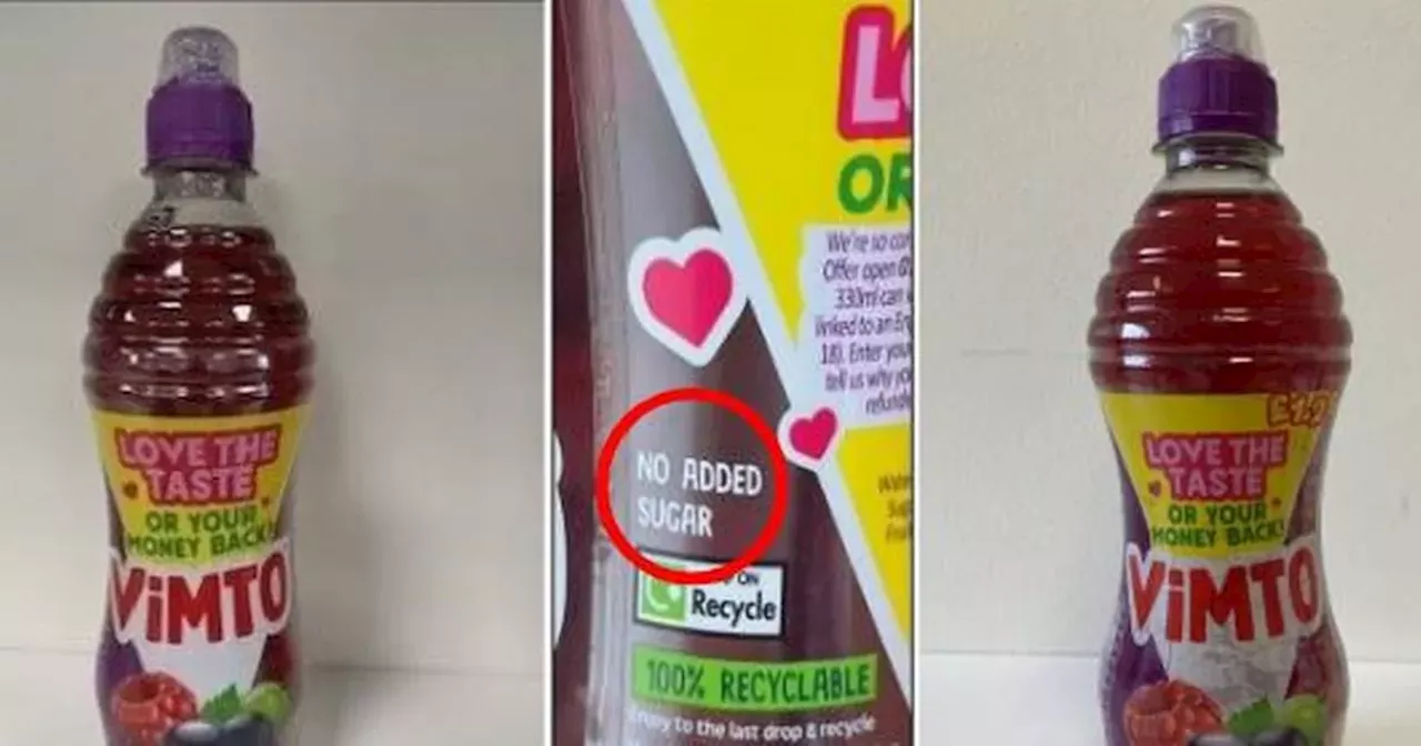 Bottles of Vimto Recalled Due to Incorrect Labeling