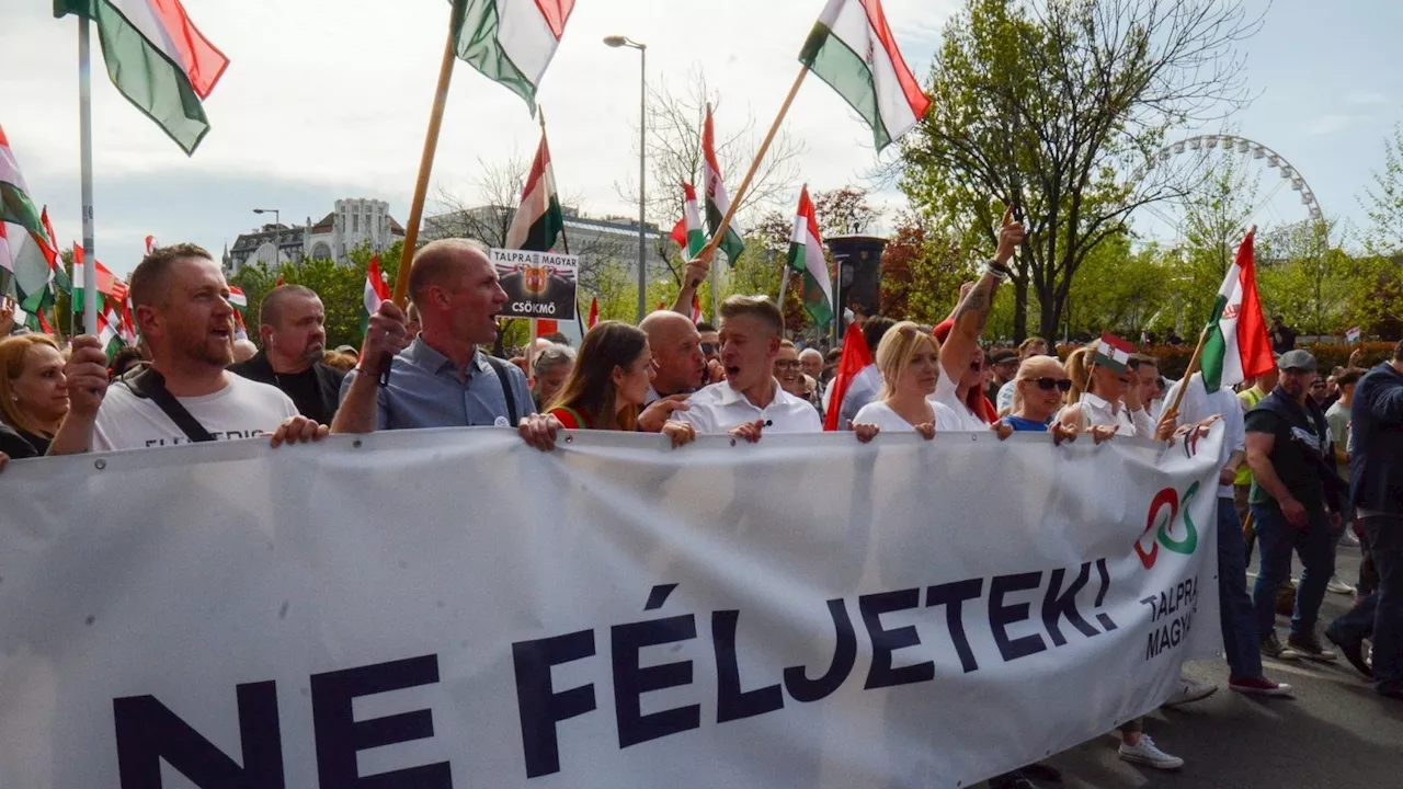 Massenprotest in Budapest gegen Orban