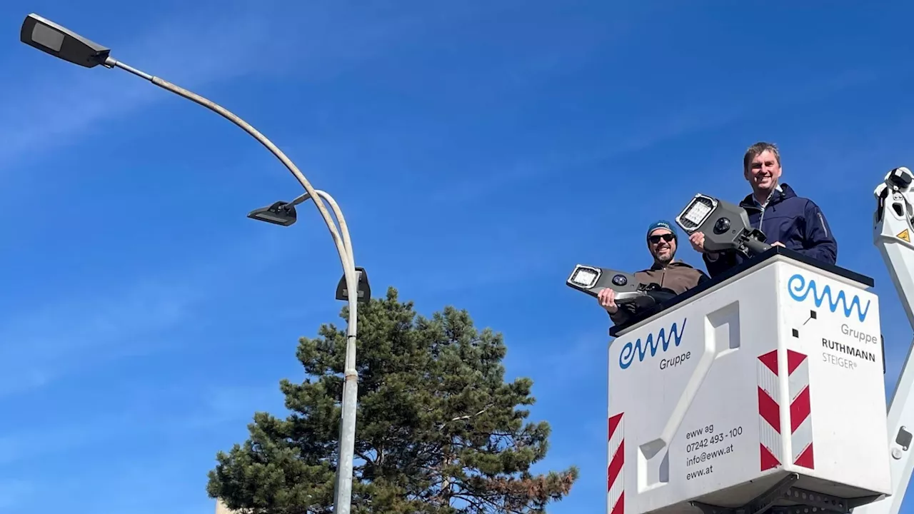 Umrüstung der öffentlichen Beleuchtung auf LED-Technik in Schwadorf