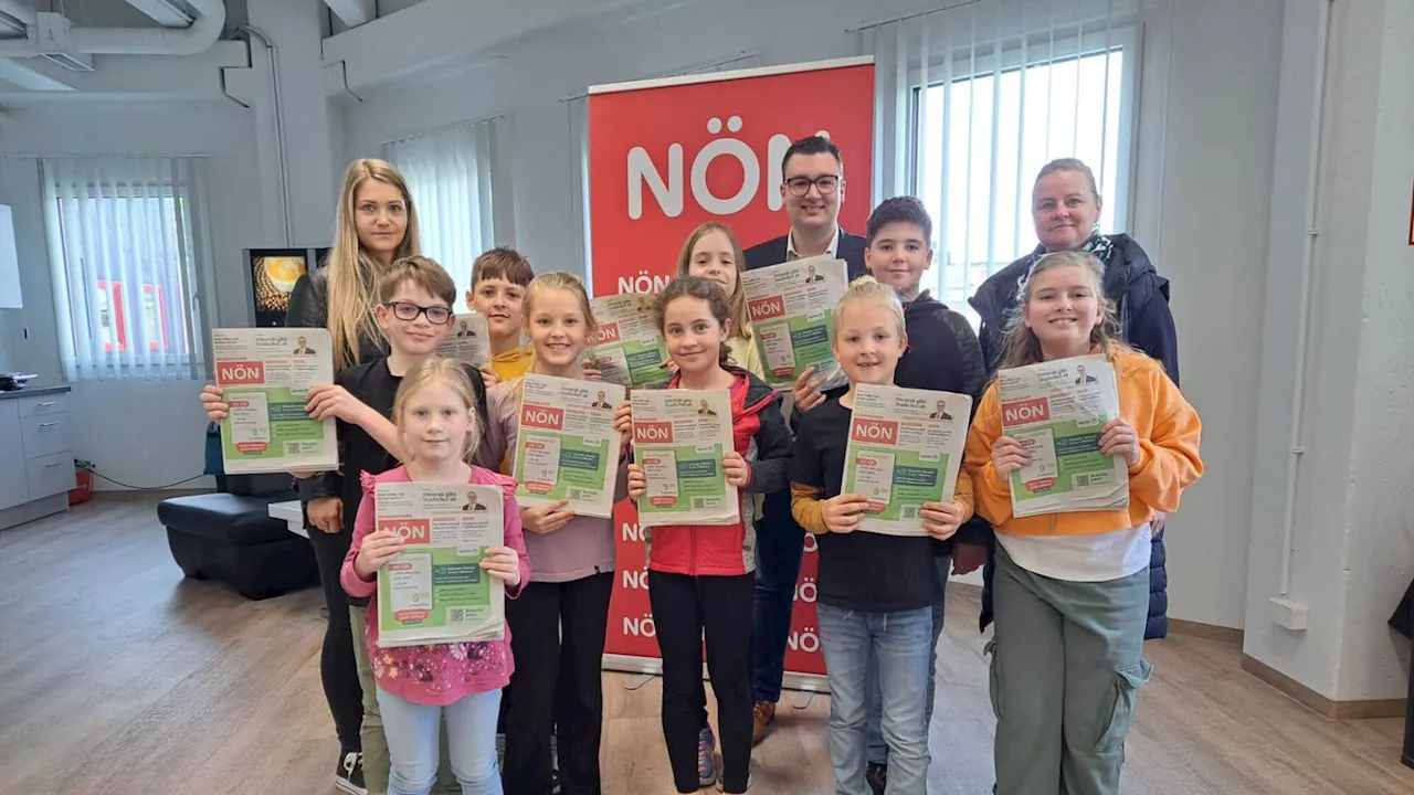 Volksschule Grimmenstein zu Gast im NÖN-Newsroom Wr. Neustadt