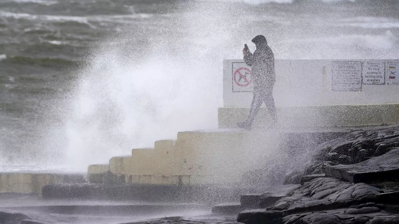 Weather: Flights cancelled and thousands without power as Storm Kathleen brings 70mph winds