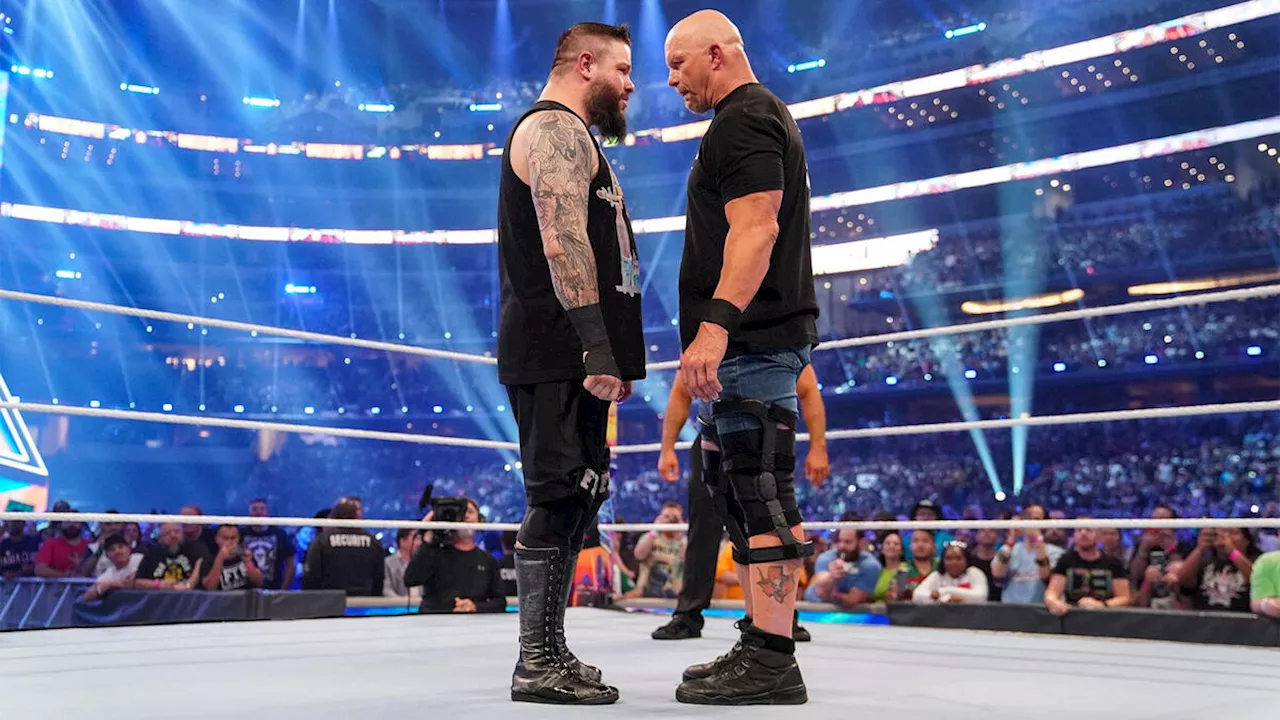 WWE’s Kevin Owens on ‘surreal’ Stone Cold Steve Austin clash and Sylvester Stallone KO plan at Wrest...