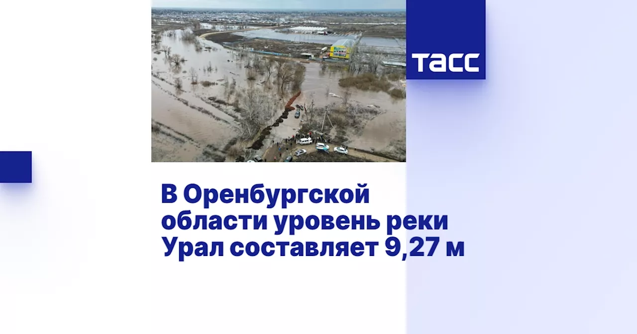 В Оренбургской области уровень реки Урал составляет 9,27 м