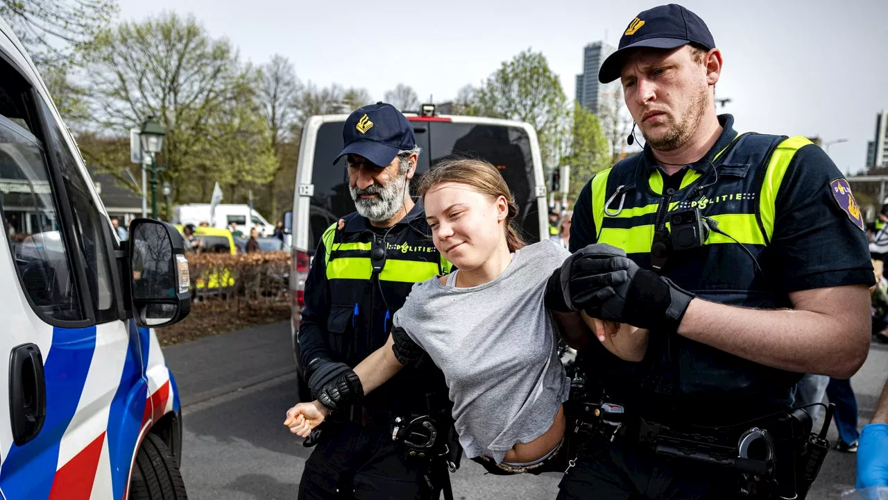 Climate Activist Greta Thunberg Arrested During Climate March in the Hague