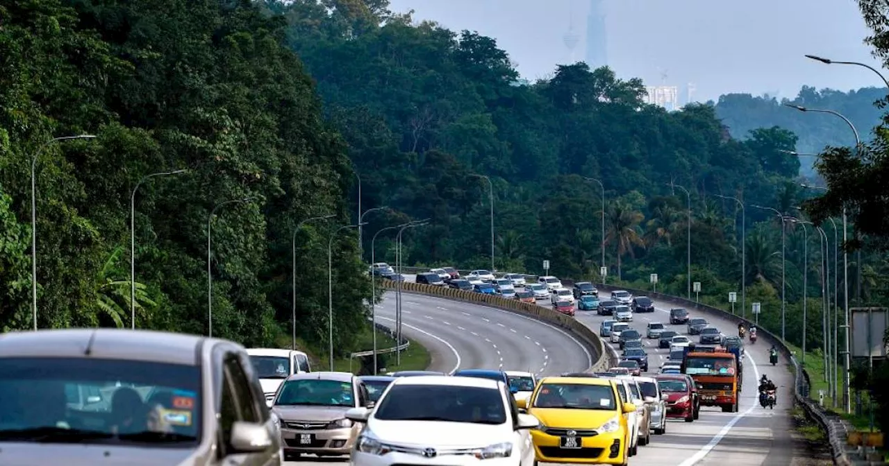 Slow-moving Traffic on Major Highways for Aidilfitri Celebration