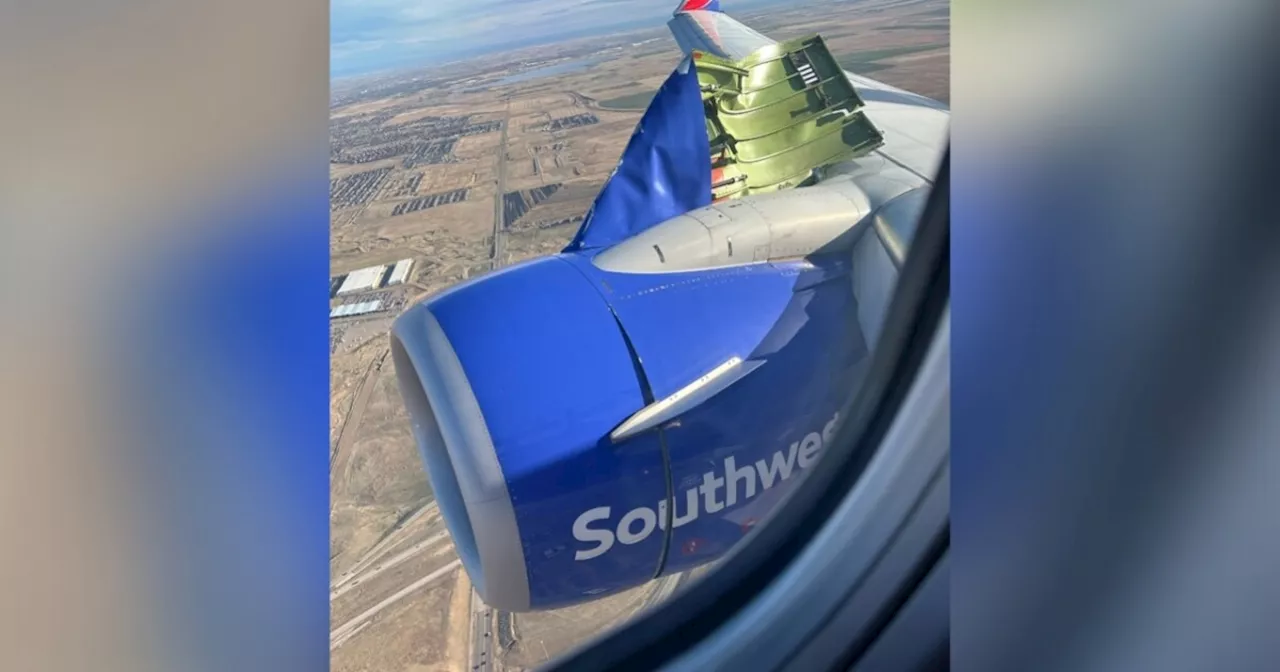 Engine cover tears open mid-takeoff on Southwest Boeing 737