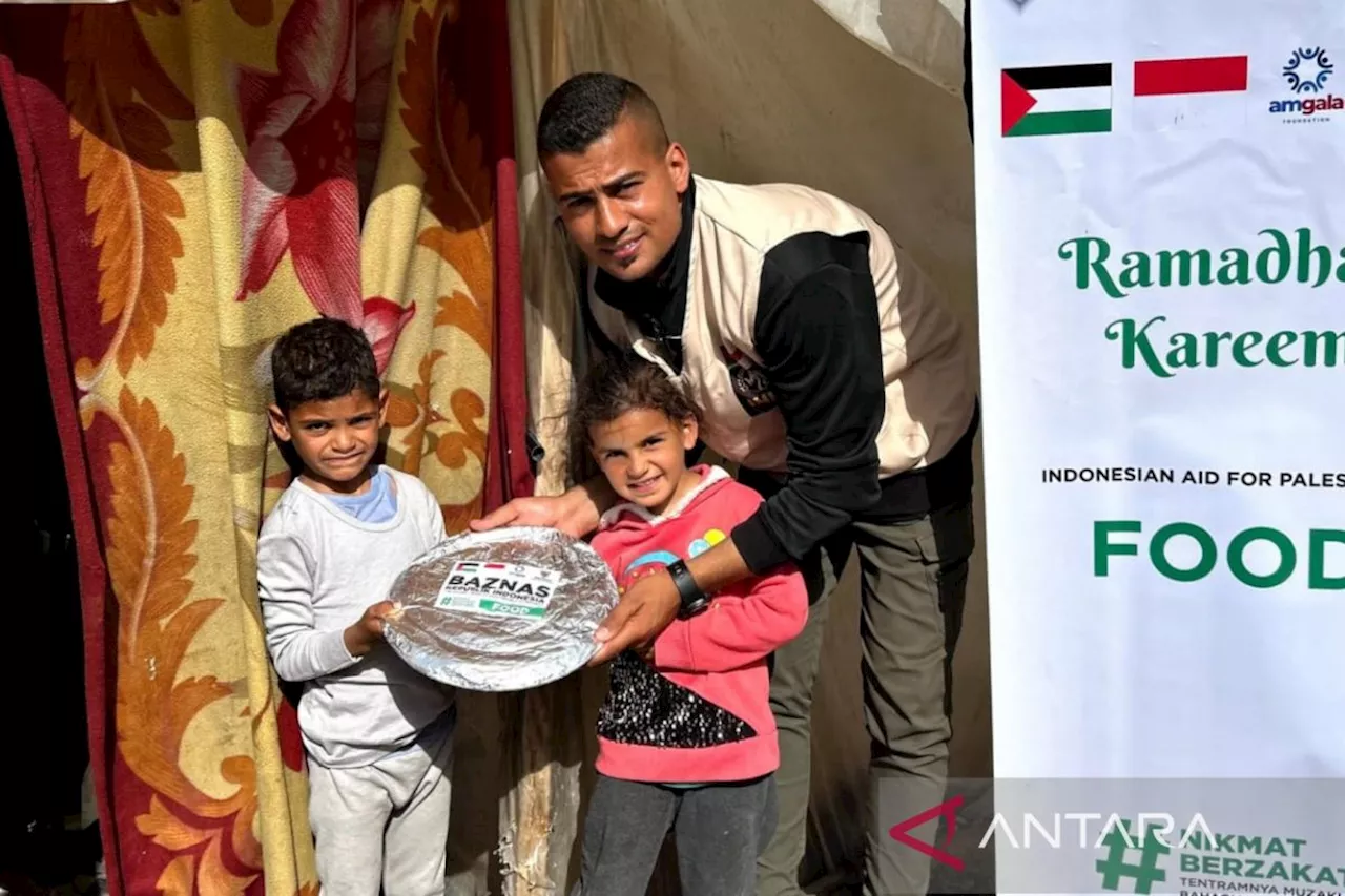 Baznas and INH Distribute Ramadan Blessing Meals to Palestinian Refugees in Gaza