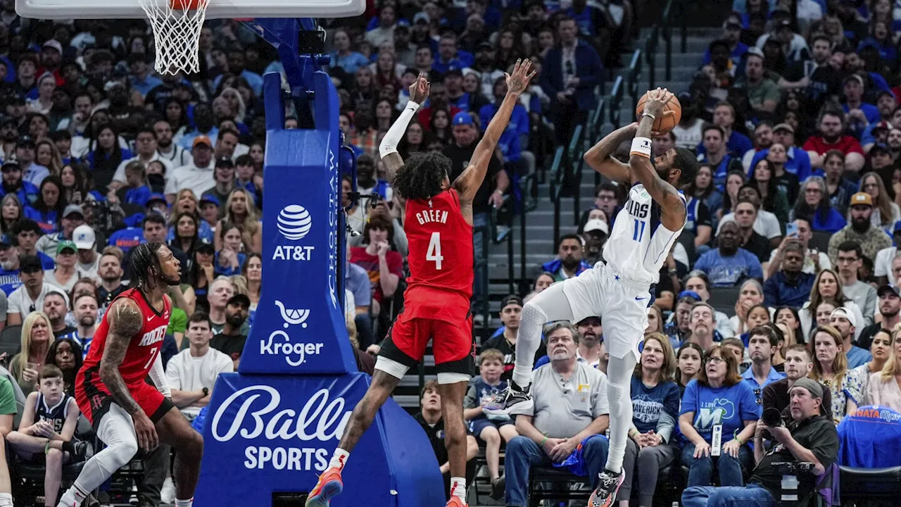 Irving scores 48, Exum forces OT with buzzer-beating 3 as Mavs rally past Rockets 147-136