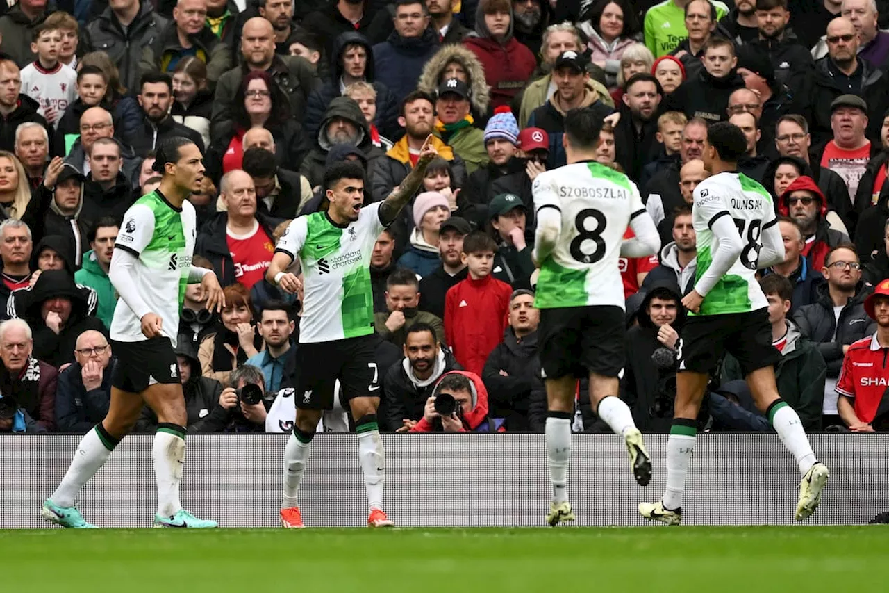 Luis Díaz anota en el clásico Manchester United Vs. Liverpool