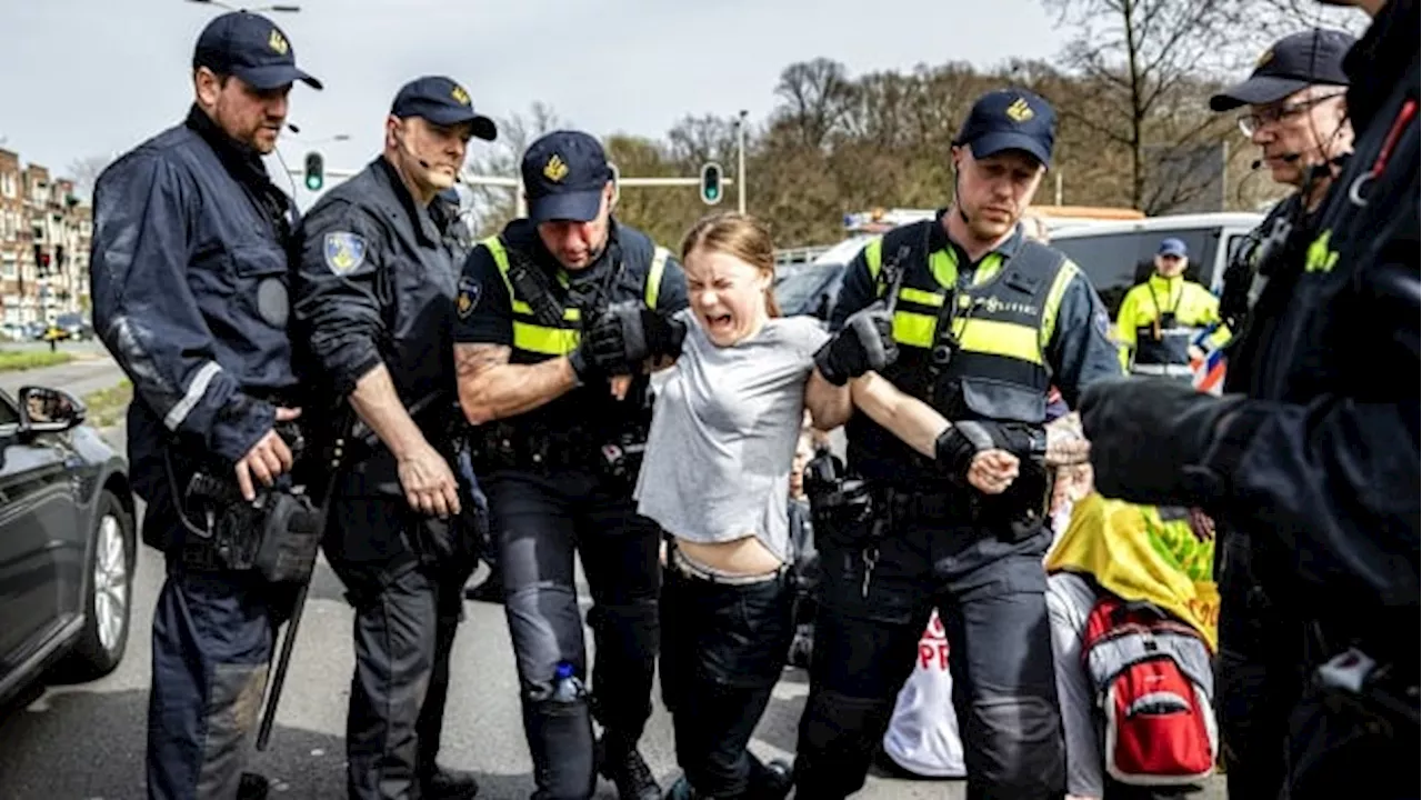 Greta Thunberg detained twice in 1 day for climate protest in The Hague