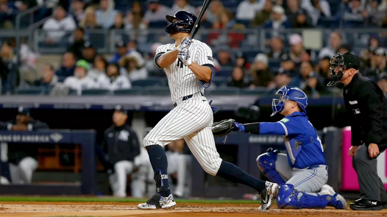 Judge, Stanton, Rizzo homer to lead Yankees over Blue Jays 9-8