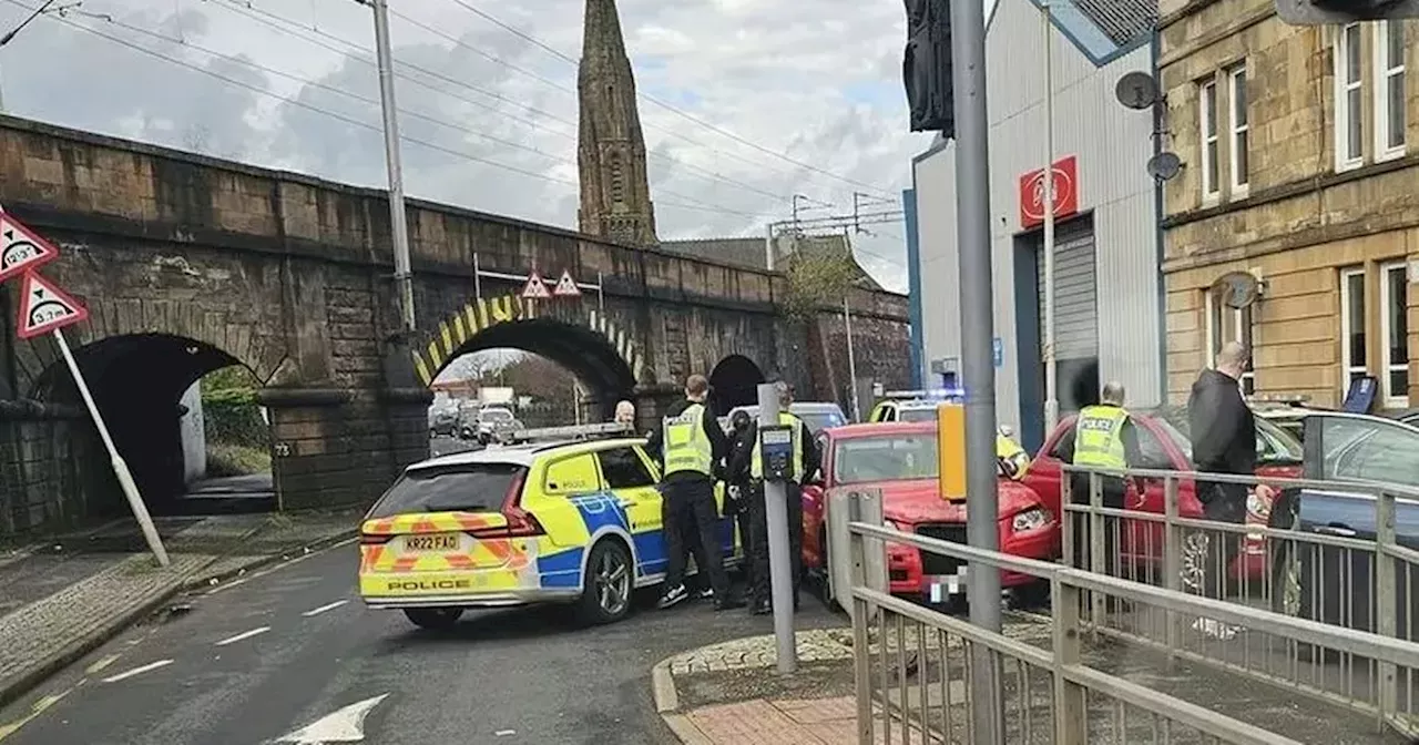 Teenager arrested after dramatic police car chase ends in crash in Paisley