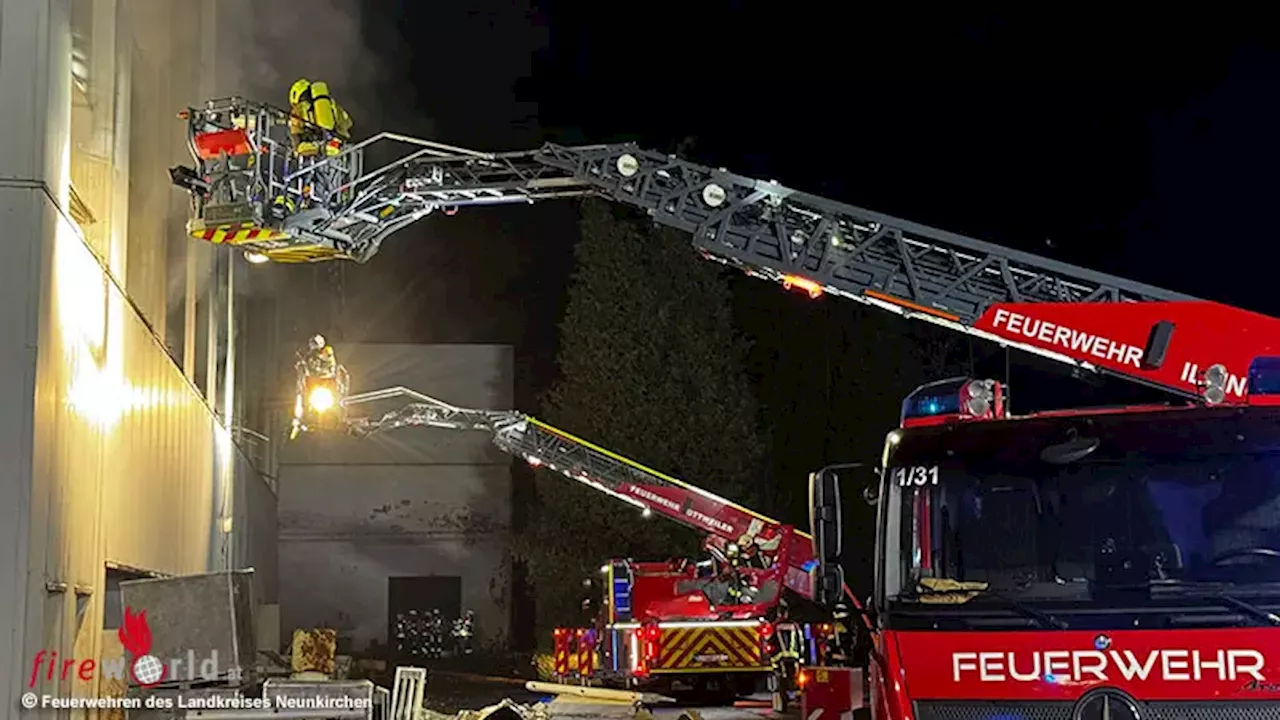 Großbrand auf ehemaligem Firmengelände in Ottweiler