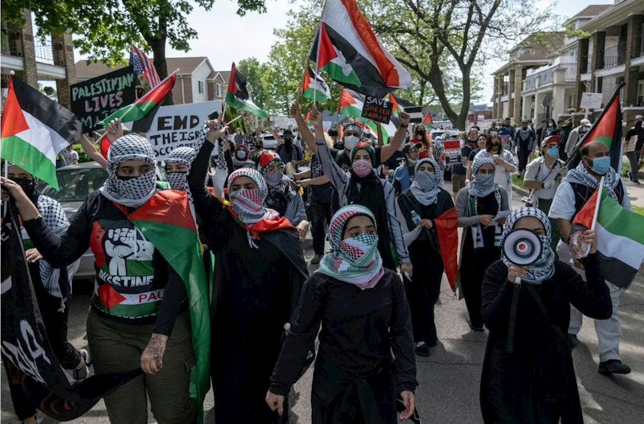 'Death to America,' 'Death to Israel' chants pour out of Muslim protesters in Michigan on last day of Ramadan