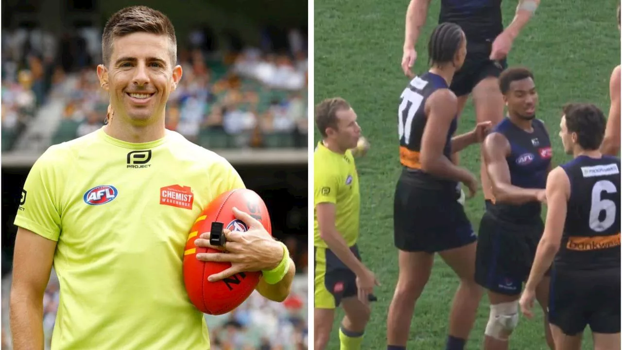 Ex-umpire lashes out at ‘spoilt brat’ as AFL backs wild dissent drama