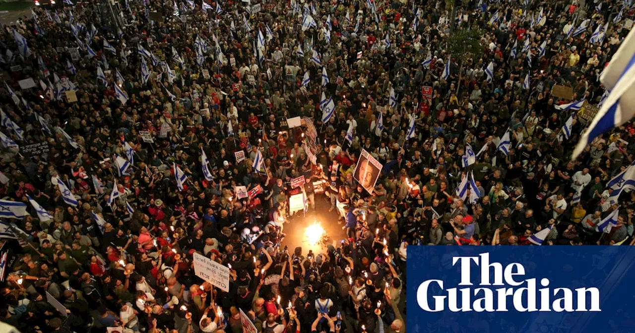 Tens of thousands of Israelis rally against Netanyahu as Gaza war reaches six month mark