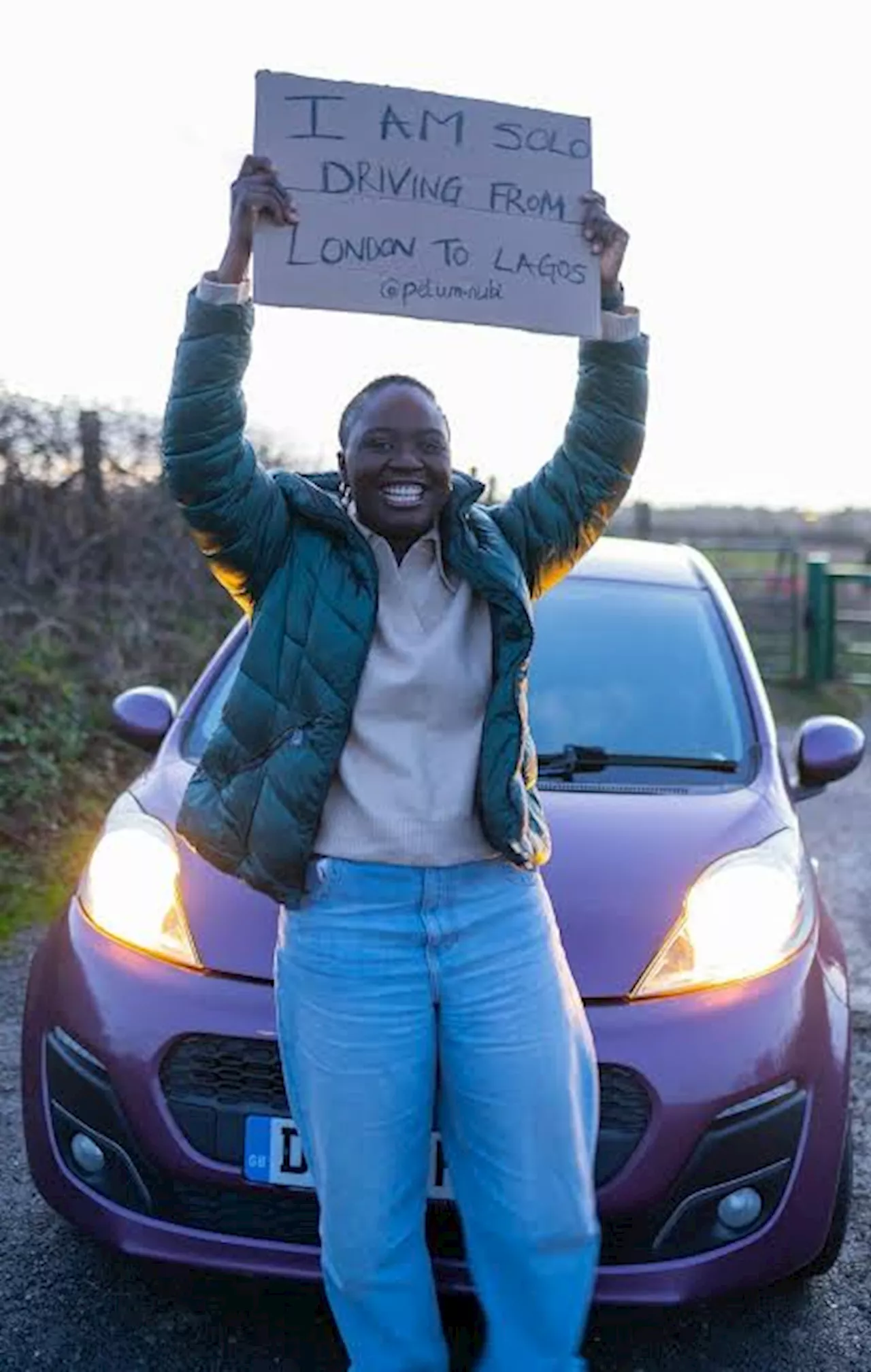 London-to-Lagos Solo Driver Pelumi Nubi Arrives in Lagos