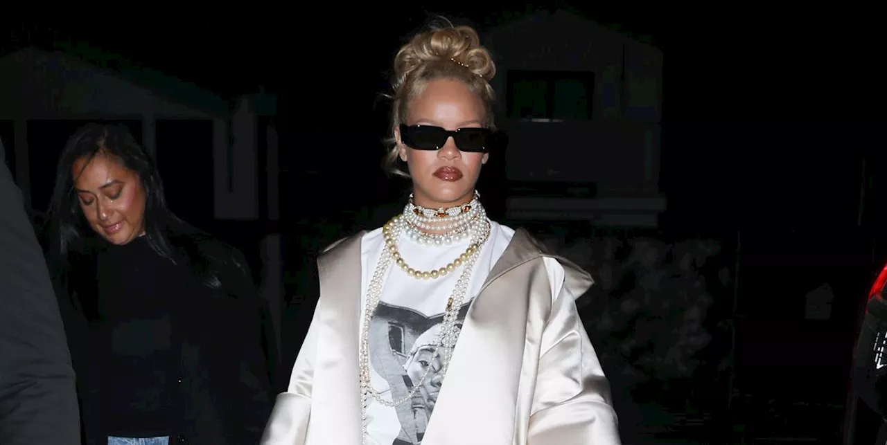 Rihanna Gives a Casual 'Fit the Superstar Treatment with Layers of Pearls