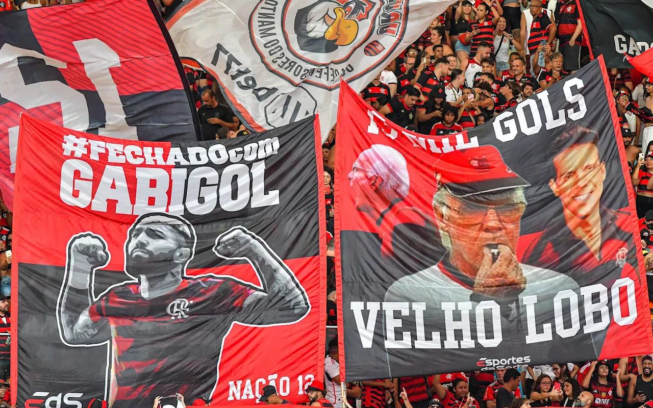 No Maracanã, torcedores do Flamengo exaltam Gabigol e insultam Rodolfo Landim