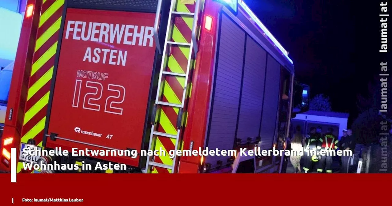 Schnelle Entwarnung nach gemeldetem Kellerbrand in einem Wohnhaus in Asten