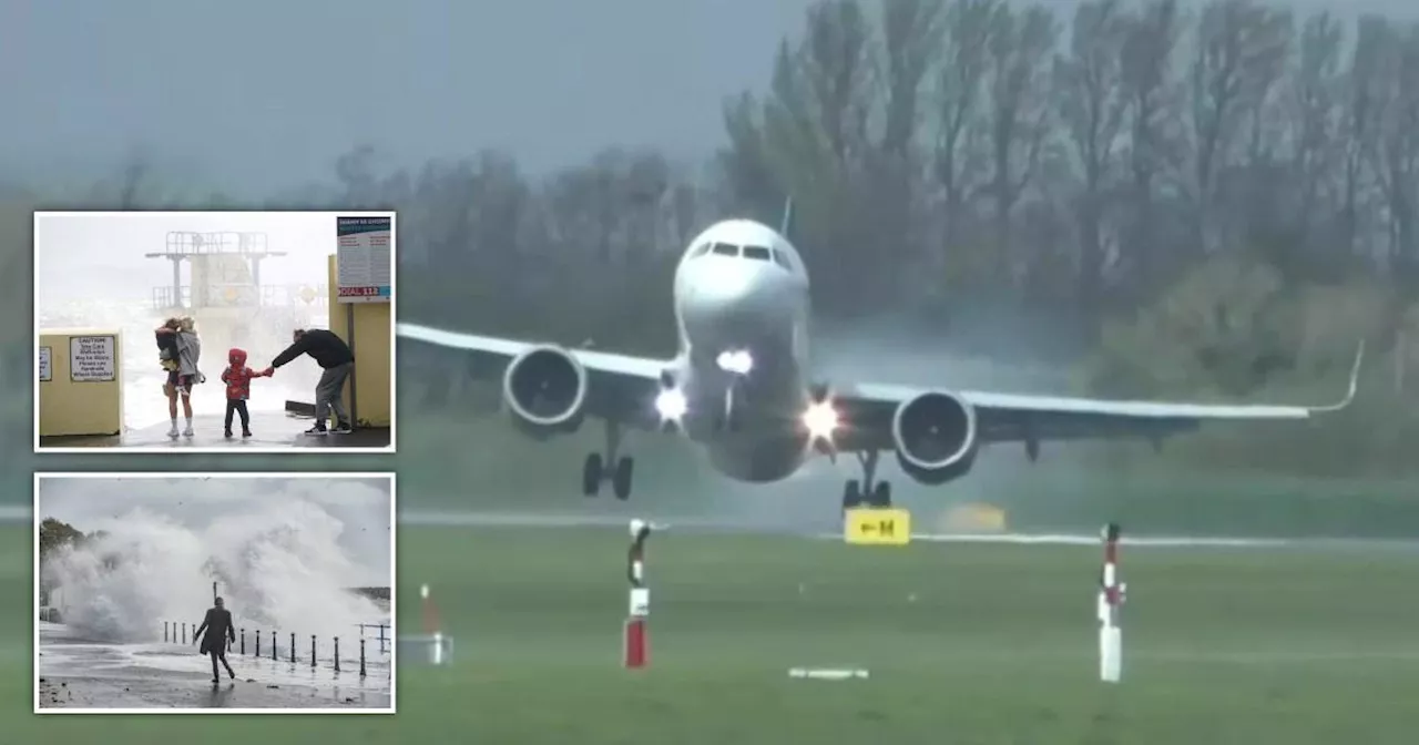 Plane aborts landing after hitting runway sideways and bouncing