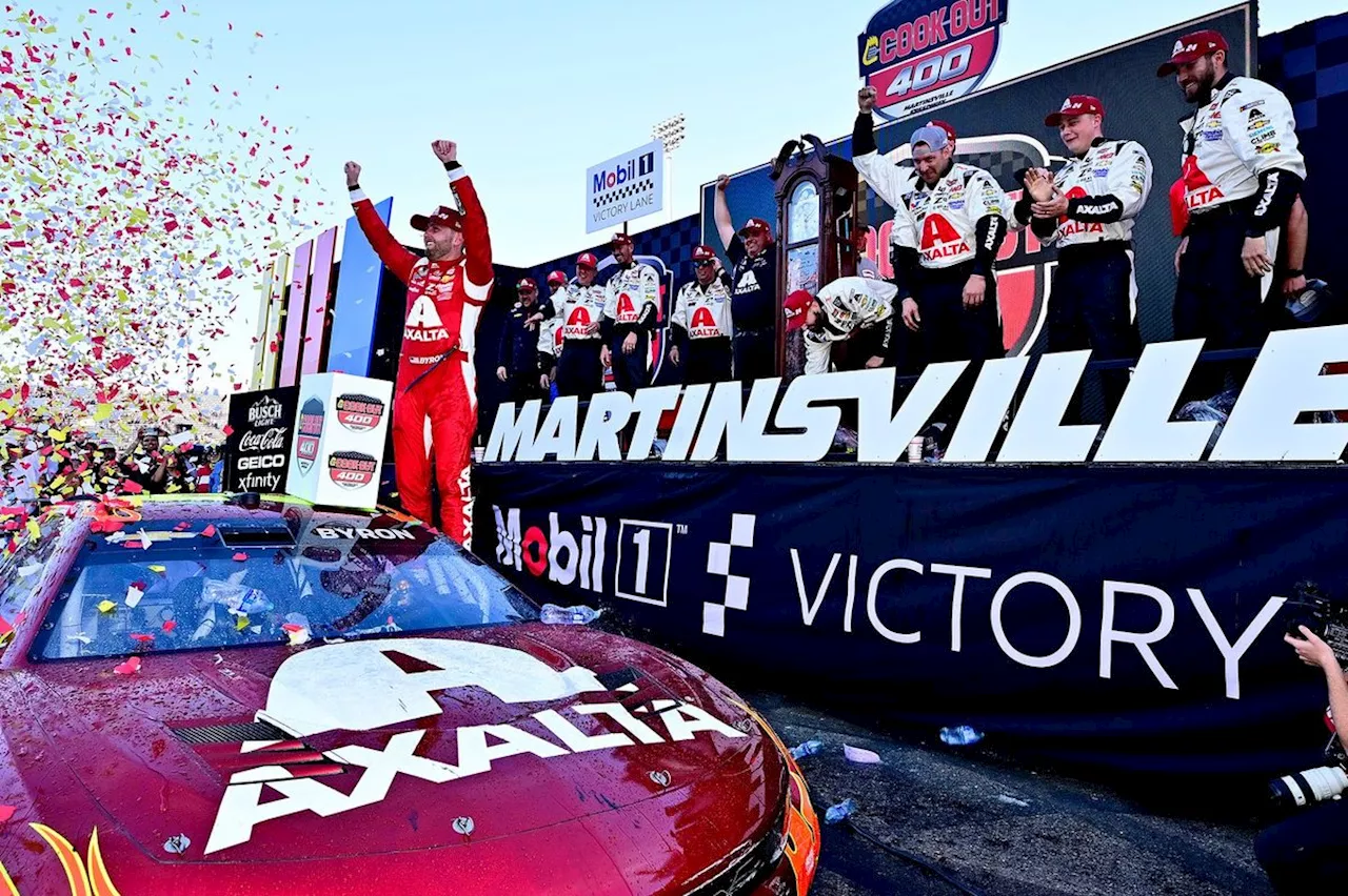 William Byron Wins NASCAR Race at Martinsville Speedway