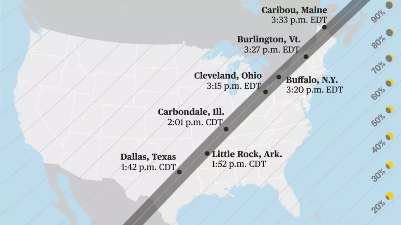 Total Solar Eclipse to Cross 15 U.S. States and Eastern Canada