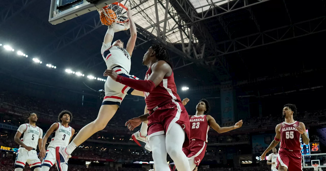 Final Four live updates: UConn, Alabama trading leads in battle for NCAA championship slot against Purdue