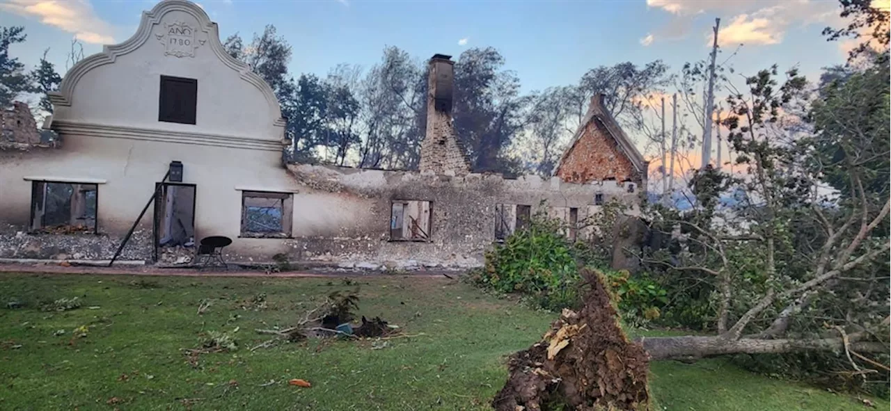 Historic 300-year-old Blaauwklippen Manor House and Jonkershuis gutted in Stellenbosch