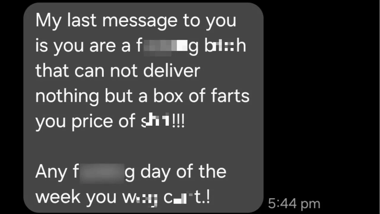 ‘W*g c***’: Insane text from boss to worker