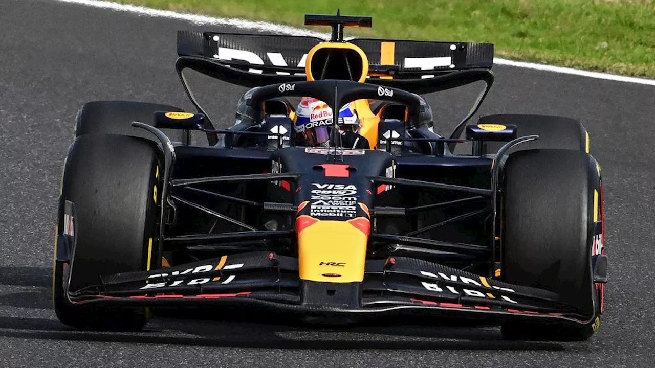 Max Verstappen wint voor de derde keer op rij de Grand Prix van Japan