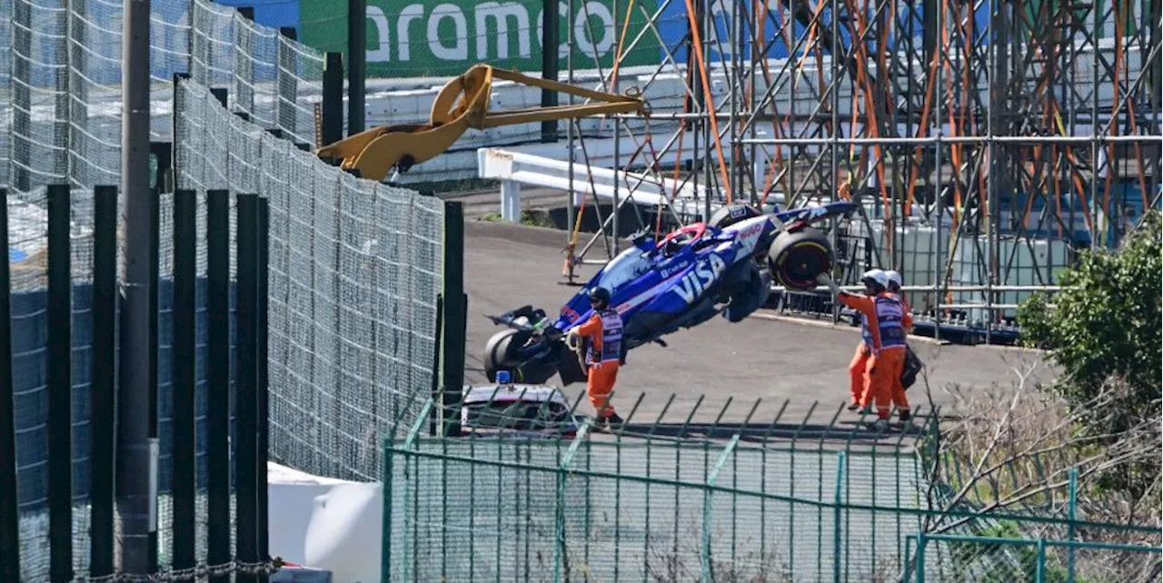 Early Red Flag in Japanese GP Due to Daniel Ricciardo and Alex Albon Lap One Crash