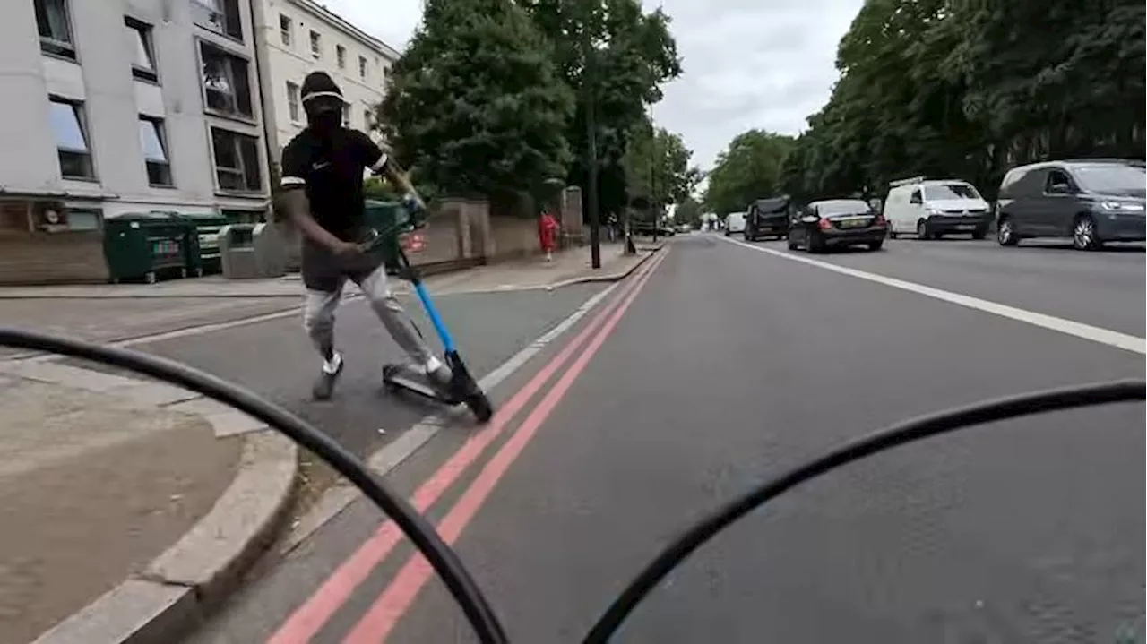 Not-so-Near Miss of the Day 899: Illegal e-scooter rider crashes into cyclist – but police refuse to try and track down culprit