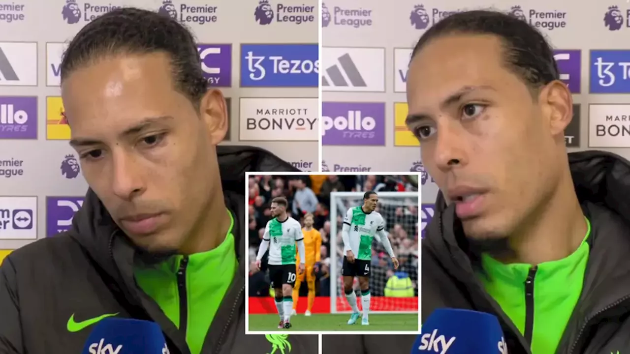 Virgil van Dijk slams Liverpool teammates in damning post-match interview after Man Utd